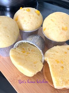 Foto resep Cheese & Corn Japanese Steam Cake