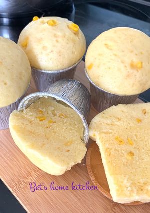 Foto resep Cheese & Corn Japanese Steam Cake