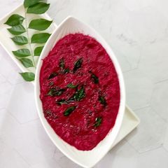 A picture of Beetroot coconut chutney.