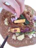 Spelt sweet potato taco shell
