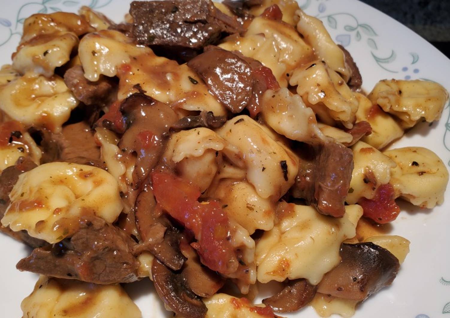 Braised Beef and Tortellini in Marsala Cream Sauce Recipe by Grill