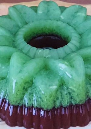 Foto resep Puding Lumut Lapis Coklat