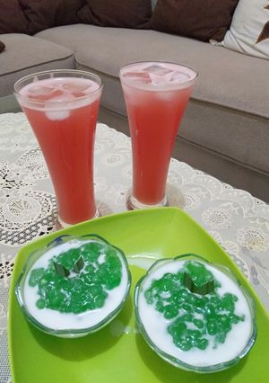 Foto resep Bubur mutiara pandan