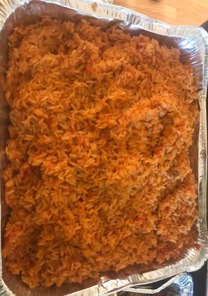 A picture of Jollof rice.