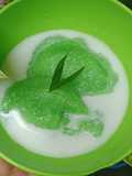 Bubur singkong pandan kuah santan