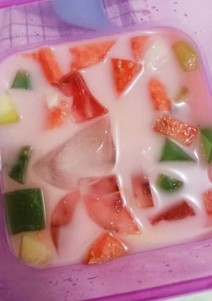 Foto resep Es warna warni