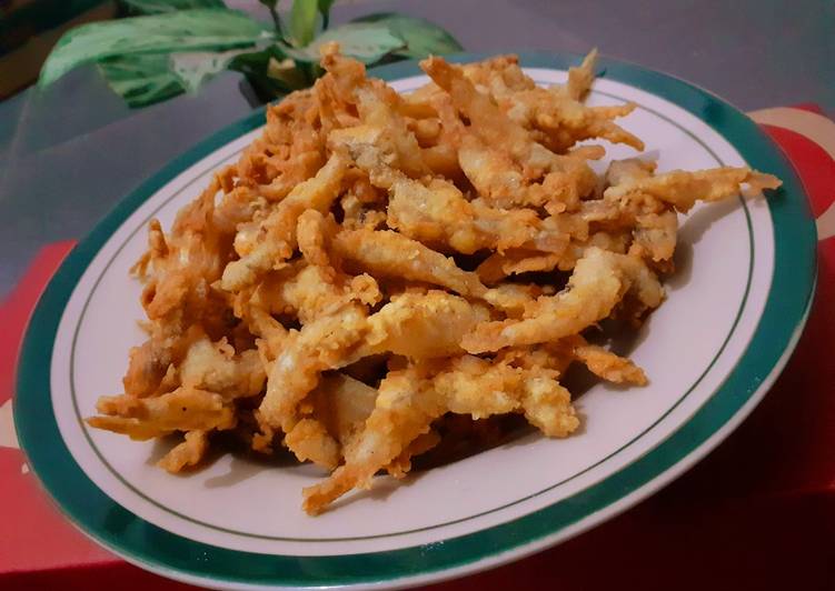 Teri basah goreng garing