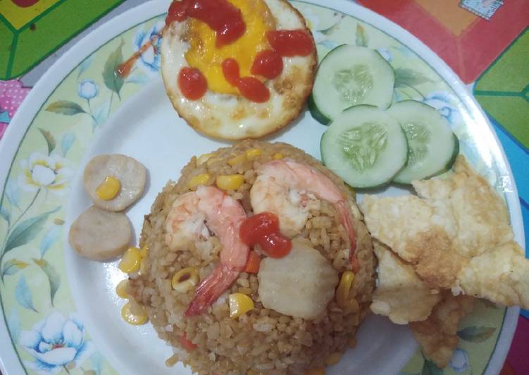 Resep Nasi goreng seafood  Anti Gagal