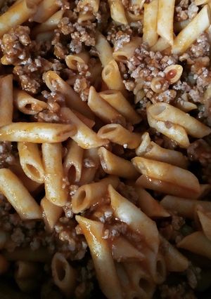 Una foto de Macarrones con carne