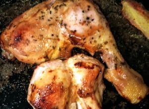 Una foto de Pollo al horno con mostaza