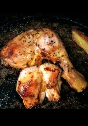 Una foto de Pollo al horno con mostaza