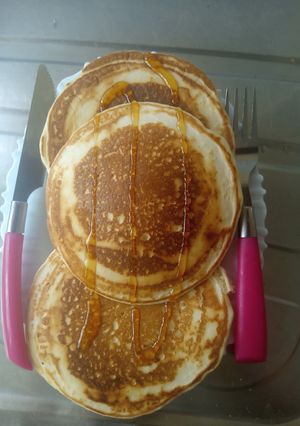 A picture of Vanilla american pancakes.