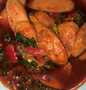 Cara Gampang Membuat Resep Tumis kangkung sosis saus tiram pedas yang Menggugah Selera Anti Ribet, Uenak Banget