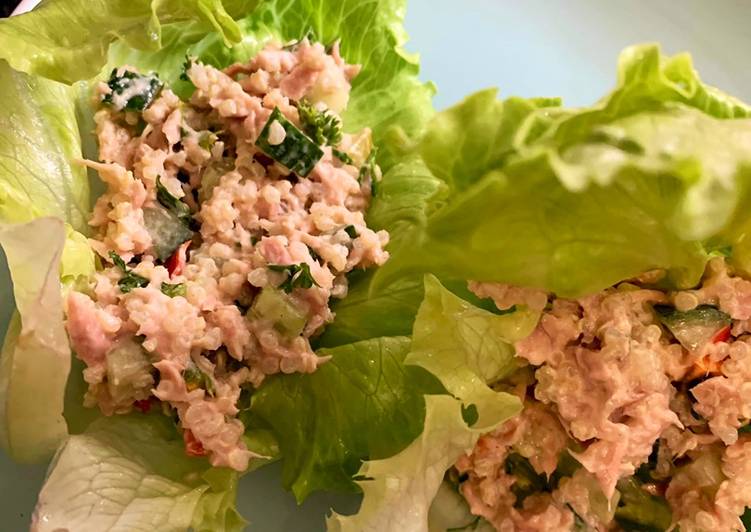 Steps to Make Homemade Lazy Tuna Lettuce Wraps