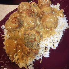 A picture of Crazy Easy Crockpot Meatballs & Gravy 🤪.