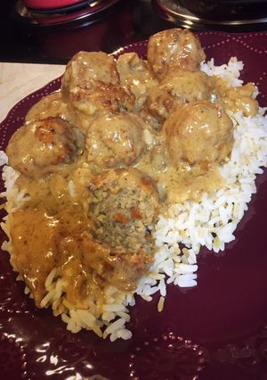 A picture of Crazy Easy Crockpot Meatballs & Gravy 🤪.
