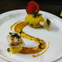 A picture of Moong dal besan katori dokhla.