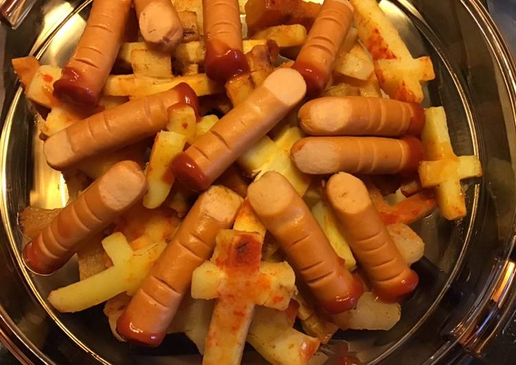 Comment Servir Poêlée de doigts et croix d Halloween (panais pommes de terre patate douce navet saucisses)