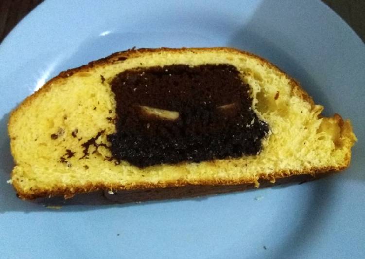 Cara mengolah Roti isi brownis  yang Sedap