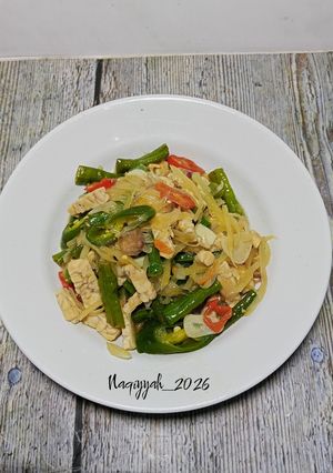 Foto resep Tumis Campur (Pepaya Muda, Kacang Panjang, Tempe)
