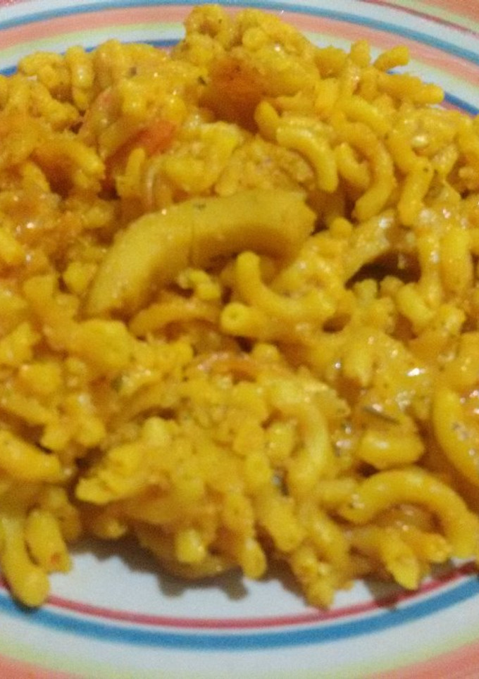 Una foto de Fideuá con calamares y langostinos con Thermomix