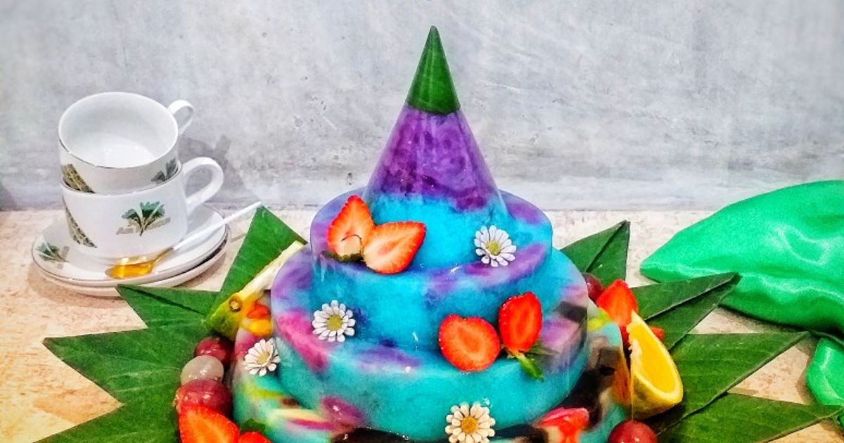 Tumpeng blue puding es teler