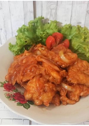 Foto resep Ayam asam manis sederhana ala restoran