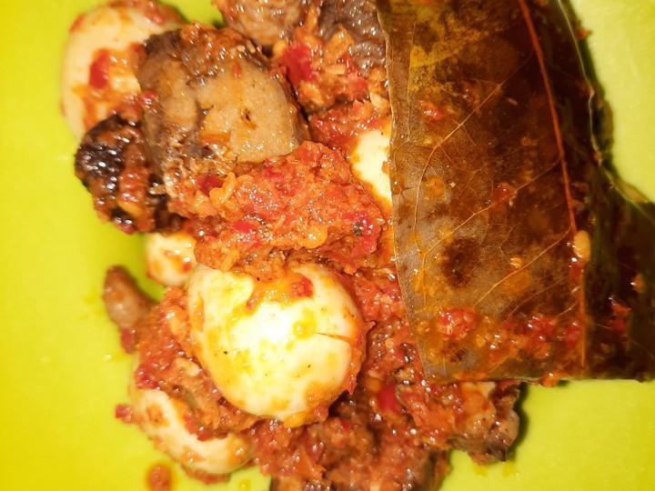 Resep Balado telur puyuh ati ampela Anti Gagal