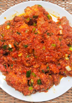 Foto resep Ayam goreng sous (gurih pedas manis)