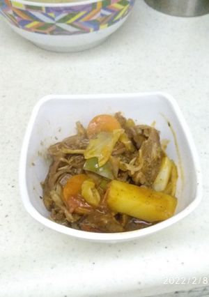 صورة لوصفة اللحم والخضروات