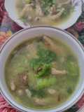 Sop ceker ayam + oyong/gambas/blutru
