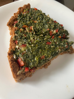 Una foto de Tarta de espinacas con harina integral