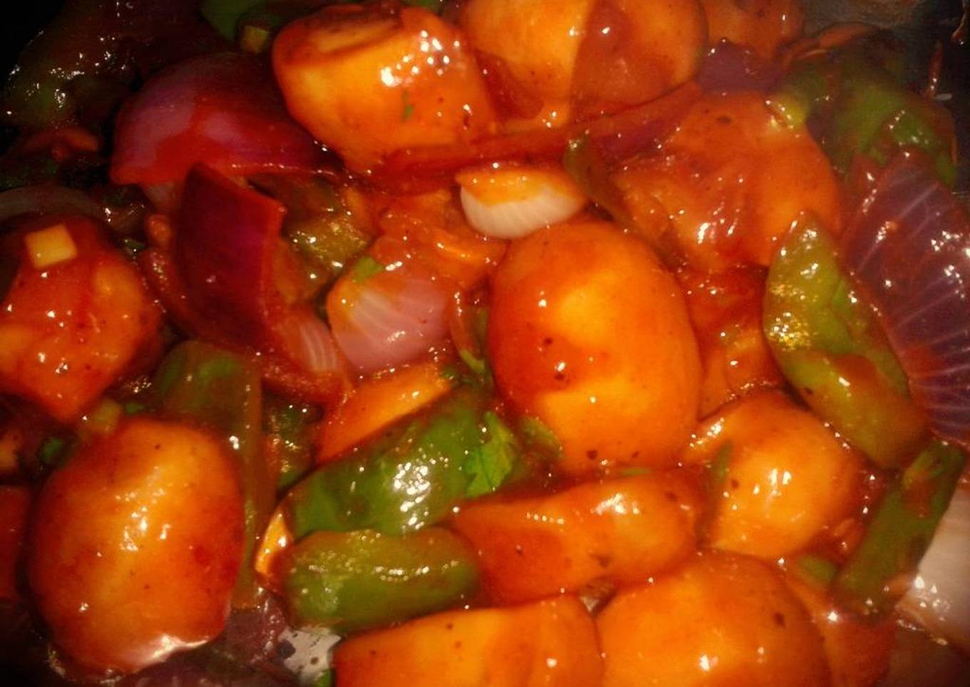 Pepper with mushrooms