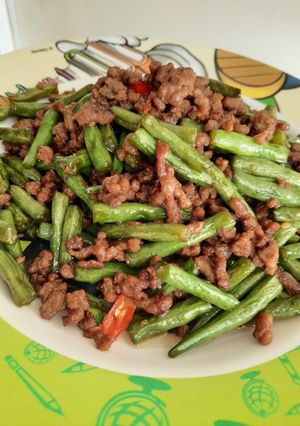 Foto resep Buncis Daging Cincang Sapi