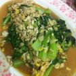 Tumis bokcoy dengan telur