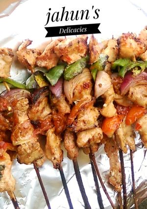 A picture of Chicken kebab.