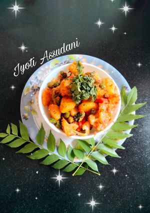 A picture of Vegetable kurma Restaurant style.