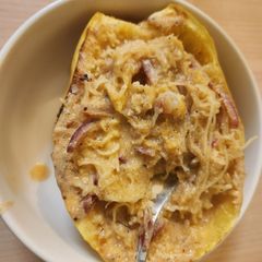 A picture of Spaghetti Squash with Tofu Rosé.