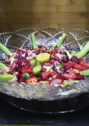 A picture of Rajma salad.