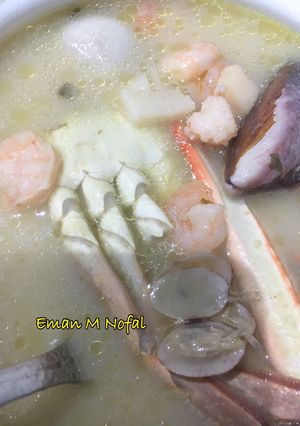 صورة لوصفة شوربة بحر بالكريمة 🦀🦑🦐