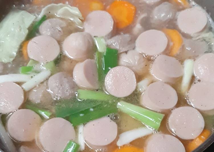 Resep Sup pelangi (sup ayam) Anti Gagal