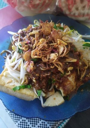 Foto resep Tahu lontong bumbu kacang