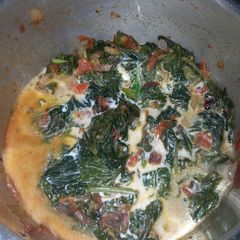 A picture of Kienyeji fried(African-Kenyan Traditional vegetables).