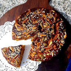 A picture of Wheat Jaggery Cake.