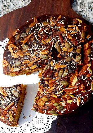 A picture of Wheat Jaggery Cake.