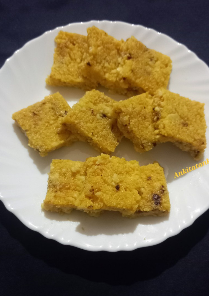 A picture of Instant Mango paneer kalakand.
