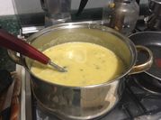 Una foto de crema de alubias