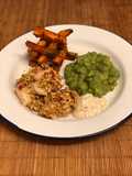 Cod cheek “fish & chips” w/ wasabi mushy peas 🐟🍟