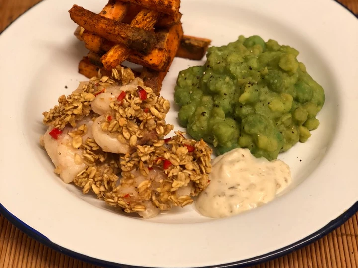 Simple Way Make Recipe Cod cheek “fish & chips” w/ wasabi mushy peas 🐟🍟 that is Really Delicious, Perfect}