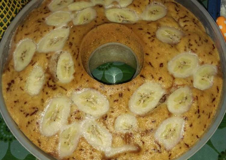 Bolu pisang kukus (no mixer)